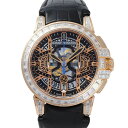 ハリー・ウィンストン HARRY WINSTON オーシャン クロノグラフ 世界限定20本 OCEACH44RR003 ブラック/ゴールド文字盤 中古 腕時計 ...