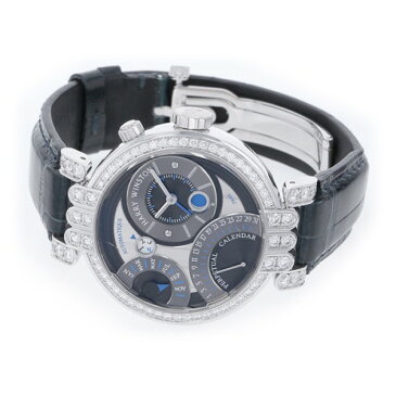 ハリー・ウィンストン HARRY WINSTON プルミエール パーペチュアルカレンダー 200/MAPC41W グレー/ブラック文字盤 メンズ 腕時計 【中古】