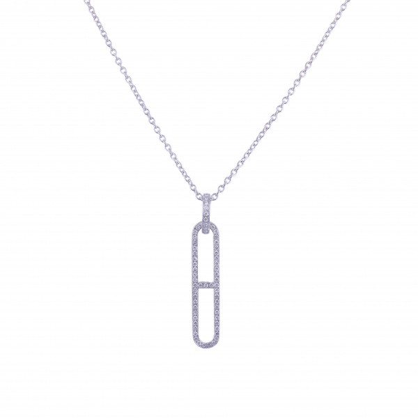 エルメス エヴァーシェーヌダンクル ネックレス K18WG ホワイトゴールド 中古のサムネイル