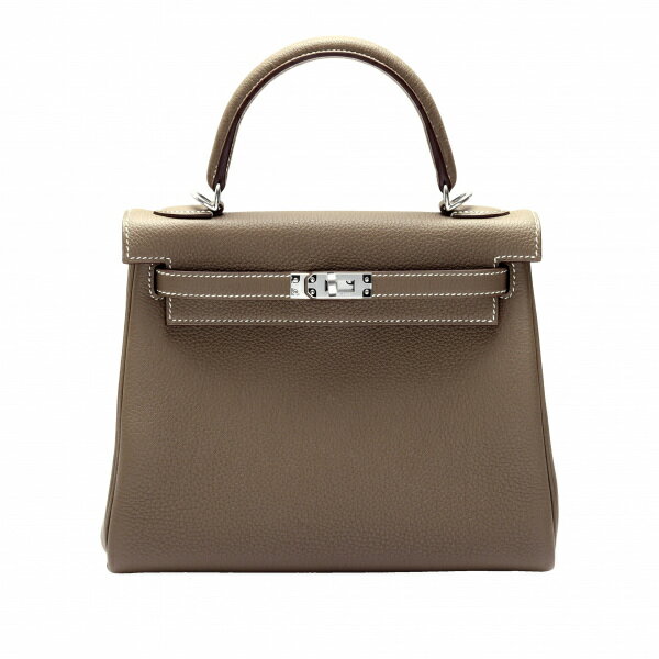 エルメス HERMES ケリー 25 トゴ エトゥープ シルバー金具 U刻印 未使用 バッグ レディースのサムネイル