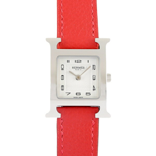 Hウォッチ エルメス HERMES Hウォッチ PM 25mm W036704WW00 ホワイト文字盤 新品 腕時計 レディース