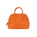 エルメス HERMES ボリード1923 ミニ シェーブル オレンジミニアン シルバー金具 W刻印 未使用 バッグ レディース(4)