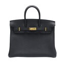 エルメス HERMES バーキン25 トゴ ブラック イエローゴールド金具 W刻印 未使用 バッグ レディース
