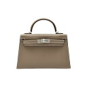 エルメス HERMES ケリー(その他) エプソン エトゥープ シルバー金具 B刻印 未使用 バッグ レディース