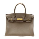 エルメス HERMES バーキン30 トゴ エトゥープ イエローゴールド金具 W刻印 未使用 バッグ レディース