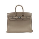 エルメス HERMES バーキン25 トゴ エトゥープ シルバー金具 K刻印 未使用 バッグ レディース