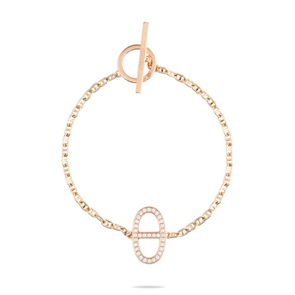 エルメス シェーヌダンクル コントゥール XS K18ピンクゴールド ブレスレット 中古