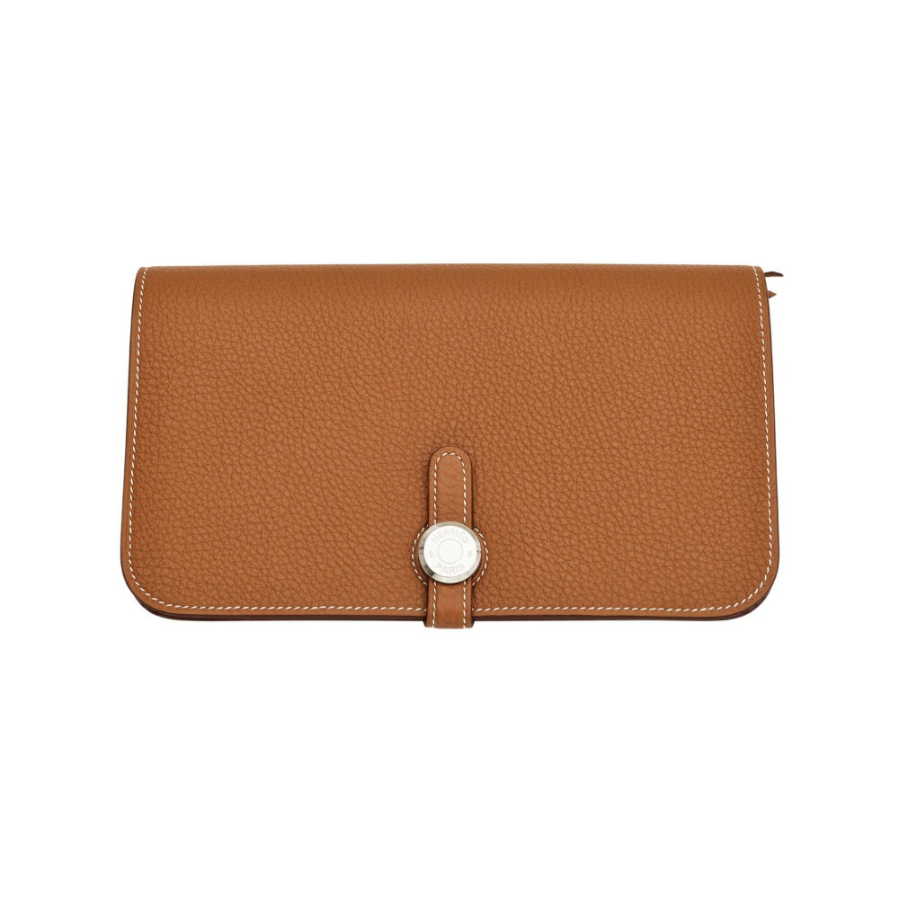 エルメス HERMES ドゴン デュオ トゴ ゴールド シルバー金具 K刻印 未使用 財布 男女兼用