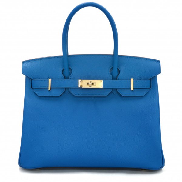 エルメス HERMES 30 エプソン ブルーザンジバル ゴールド金具 未使用 バッグ レディースのサムネイル