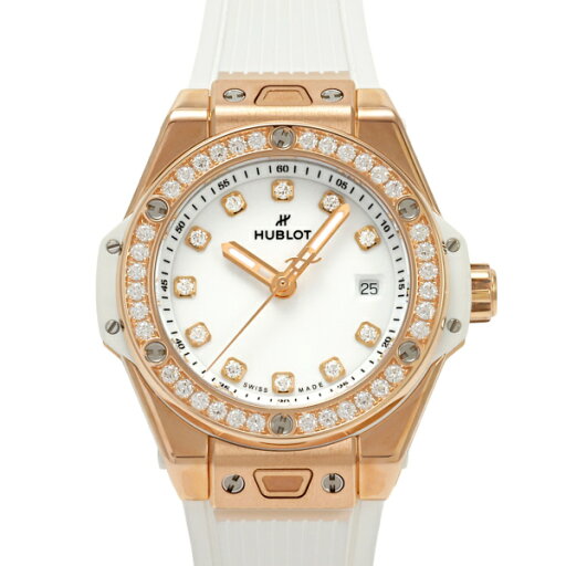 ウブロ HUBLOT ビッグバン ワンクリック キングゴールド ホワイト ダイヤモンド 485.OE.2210.RW.1204 ホワイト文字盤 中古 腕時計 メンズ ウブロ HUBLOT ビッグバン ワンクリック キングゴールド ホワイト ダイヤモンド 485.OE.2210.RW.1204 ホワイト文字盤 中古 腕時計 メンズ