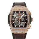 ウブロ HUBLOT スピリット・オブ・ビッグバン キングゴールド パヴェ 601.OX.0183.LR.1704 グレー文字盤 中古 腕時計 メンズ