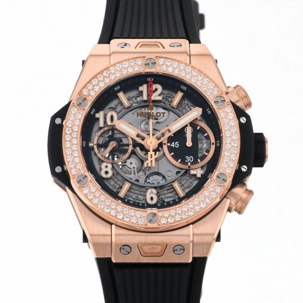 ウブロ HUBLOT ビッグバン ウニコ キングゴールド ダイヤモンド 441.OX.1180.RX.1104 グレー文字盤 メンズ 腕時計 【新品】