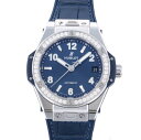 ウブロ 腕時計（レディース） ウブロ HUBLOT ビッグバン ワンクリック スチール ブルー ダイヤモンド 465.SX.7170.LR.1204 ブルー文字盤 新品 腕時計 レディース