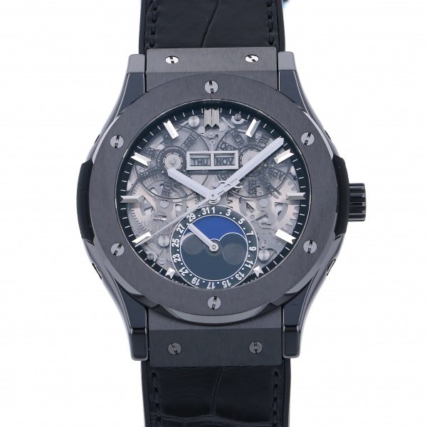 ウブロ HUBLOT クラシックフュージョン アエロフュージョン ムーンフェイズ ブラックマジック 517.CX.0170.LR シルバー文字盤 メンズ 腕時計 【新品】