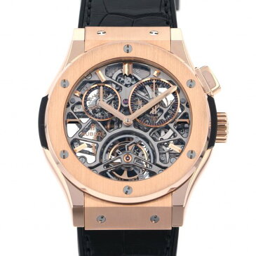 ウブロ HUBLOT クラシックフュージョン トゥールビヨン スケルトン キングゴールド【世界限定99本】 506.OX.0180.LR シルバー文字盤 メンズ 腕時計 【新品】