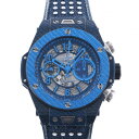 ウブロ HUBLOT ビッグバン ウニコ イタリア インデペンデント ブルー 世界限定500本 411.YL.5190.NR.ITI15 グレー/ブルー文字盤 中古 腕時計 メンズ