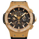 ウブロ 腕時計（メンズ） ウブロ HUBLOT ビッグバン アエロバン ベゼルダイヤ 311.PX.1180.GR.1104 ブラック文字盤 新品 腕時計 メンズ