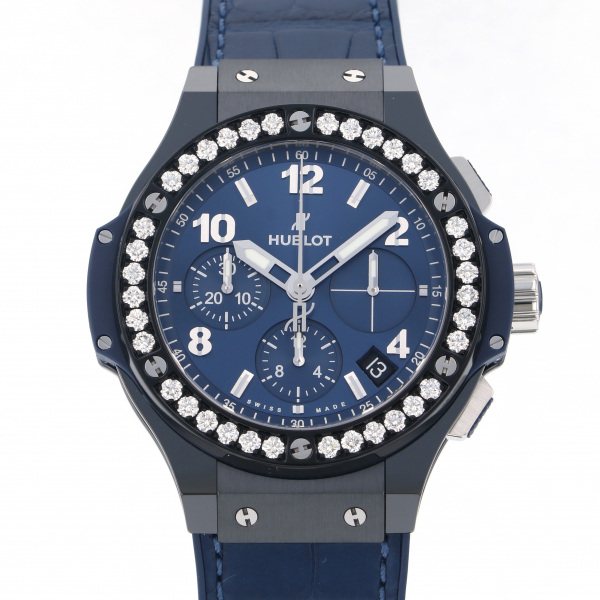 ウブロ 腕時計（メンズ） ウブロ HUBLOT ビッグバン セラミック ブルー ダイヤモンド 341.CM.7170.LR.1204 ブルー文字盤 新品 腕時計 メンズ