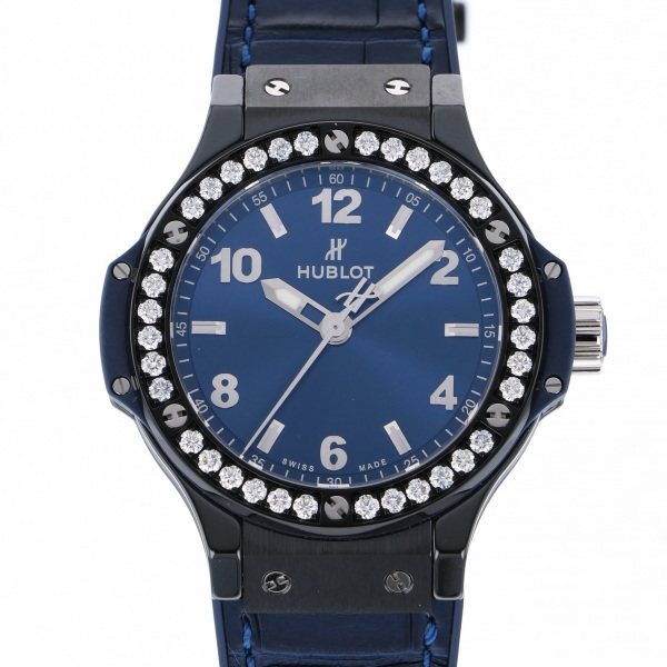 ウブロ 腕時計（レディース） ウブロ HUBLOT ビッグバン セラミック ブルーダイヤモンド 361.CM.7170.LR.1204 ブルー文字盤 新品 腕時計 レディース