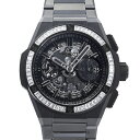 ウブロ 腕時計（メンズ） ウブロ HUBLOT ビッグバン インテグレーテッド オールブラック バゲットダイヤモンド 451.CX.1140.CX.1904 ブラック文字盤 未使用 腕時計 メンズ