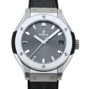 ウブロ 腕時計（レディース） ウブロ HUBLOT クラシックフュージョン チタニウム レーシンググレー 581.NX.7071.LR グレー文字盤 新品 腕時計 レディース