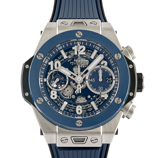 ウブロ 腕時計（メンズ） ウブロ HUBLOT ビッグバン チタニウム ブルーセラミック 441.NL.5171.RX ブルー文字盤 新品 腕時計 メンズ