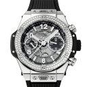 ウブロ 腕時計（メンズ） ウブロ HUBLOT ビッグバン ウニコ チタニウム ダイヤモンド 441.NX.1171.RX.1104 シルバー文字盤 新品 腕時計 メンズ