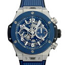 ウブロ 腕時計（メンズ） ウブロ HUBLOT ビッグバン ウニコ チタニウム ブルーセラミック 421.NL.5170.RX ブルー/シルバー文字盤 新品 腕時計 メンズ