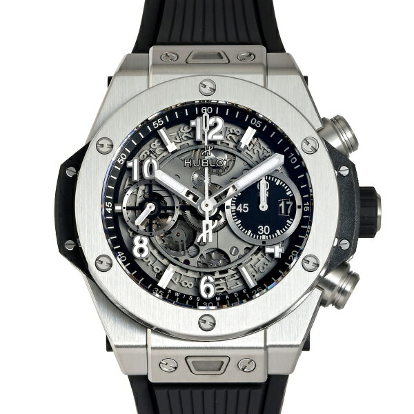 ウブロ 腕時計（メンズ） ウブロ HUBLOT ビッグバン ウニコ チタニウム 441.NX.1171.RX ブラック文字盤 新品 腕時計 メンズ