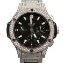 ウブロ 腕時計（メンズ） ウブロ HUBLOT ビッグバン エボリューション パヴェ ブレスレット 301.SX.1170.SX.2704 ブラック文字盤 新古品 腕時計 メンズ