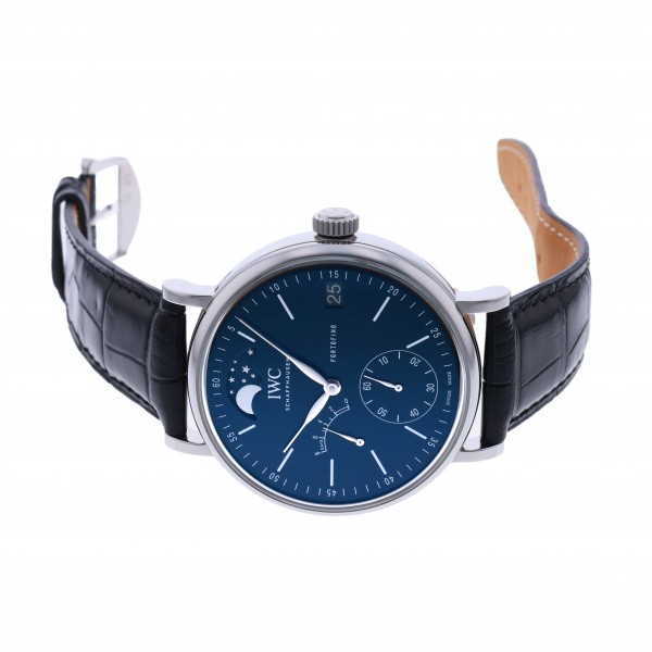 IWC ポートフィノ ハンドワインド・ムーンフェイズ 150 イヤーズ IW516405 ブルー文字盤 中古 腕時計 メンズ