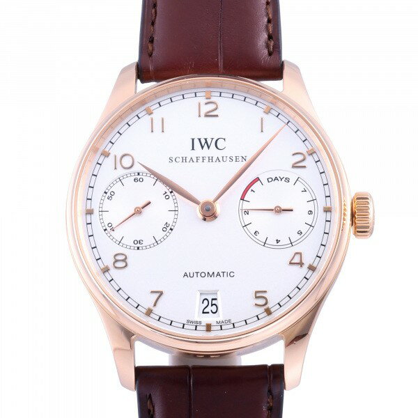 IWC ポルトギーゼ オートマティック 7デイズ IW500101 シルバー文字盤 中古 腕時計 メ ...