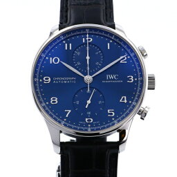 IWC ポルトギーゼ 腕時計（メンズ） IWC ポルトギーゼ クロノグラフ IW371606 ブルー文字盤 新品 腕時計 メンズ