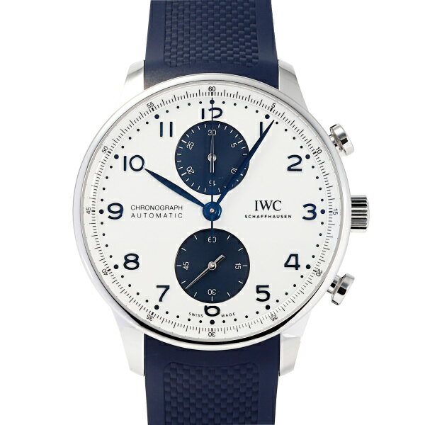 IWC ポルトギーゼ 腕時計（メンズ） IWC ポルトギーゼ クロノグラフ IW371620 ホワイト/ブルーアラビア文字盤 新品 腕時計 メンズ