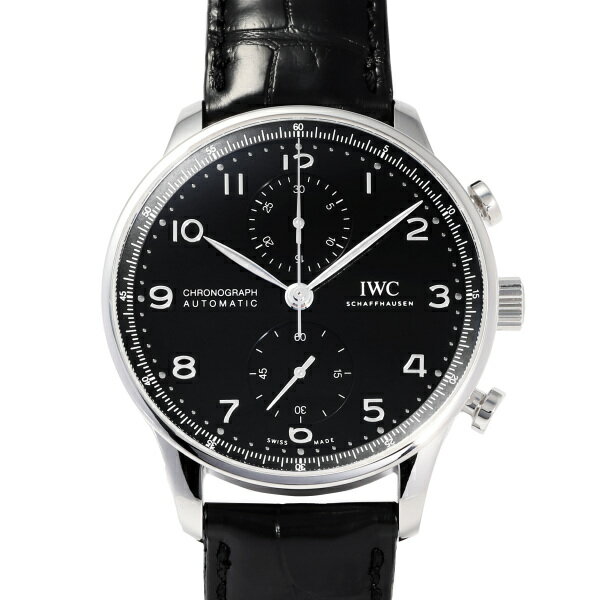 IWC ポルトギーゼ 腕時計（メンズ） IWC ポルトギーゼ クロノグラフ IW371609 ブラック文字盤 新品 腕時計 メンズ