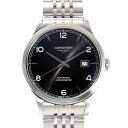 ロンジン LONGINES レコード L2.821.4.56.6 ブラック文字盤 新品 腕時計 メンズ(2)