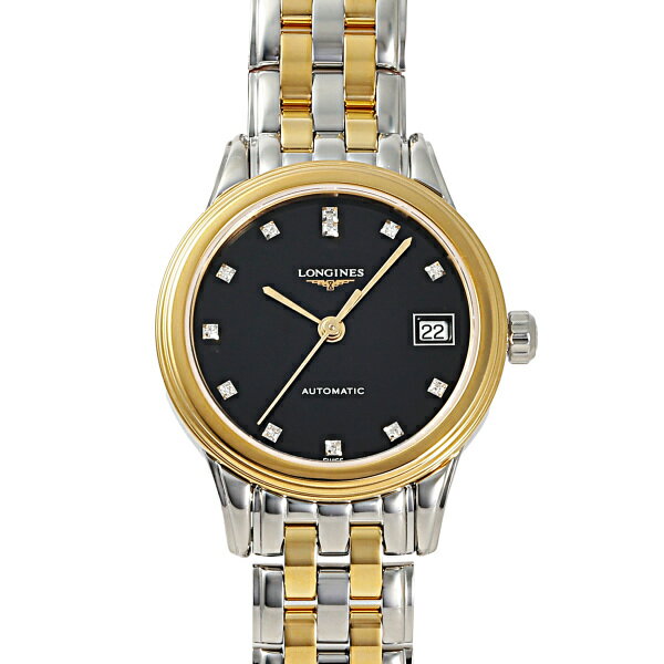 ロンジン LONGINES フラッグシップ L4.274.3.57.7 ブラック文字盤 新品 腕時計 レディース