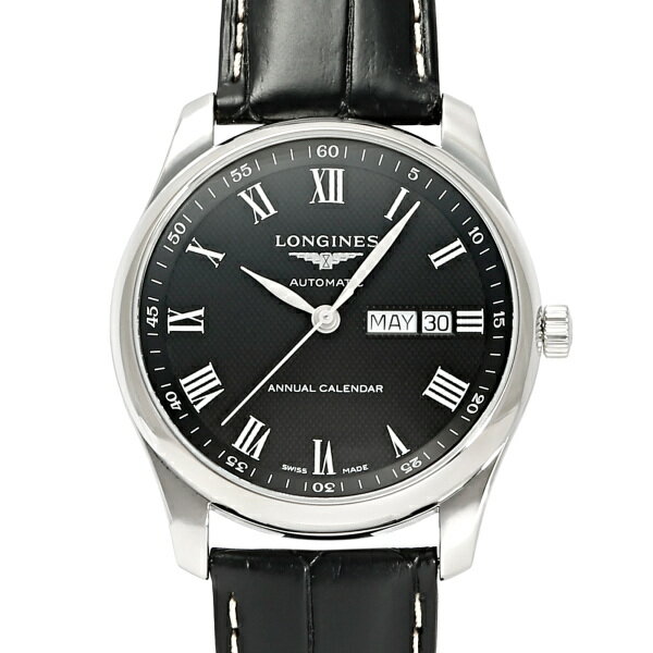 ロンジン LONGINES マスター L2.910.4.51.7 ブラック文字盤 新品 腕時計 メンズ