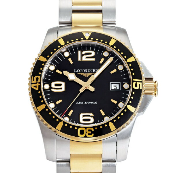 ロンジン LONGINES ハイドロコンクエスト L3.740.3.56.7 ブラック文字盤 新品 腕時計 メンズ