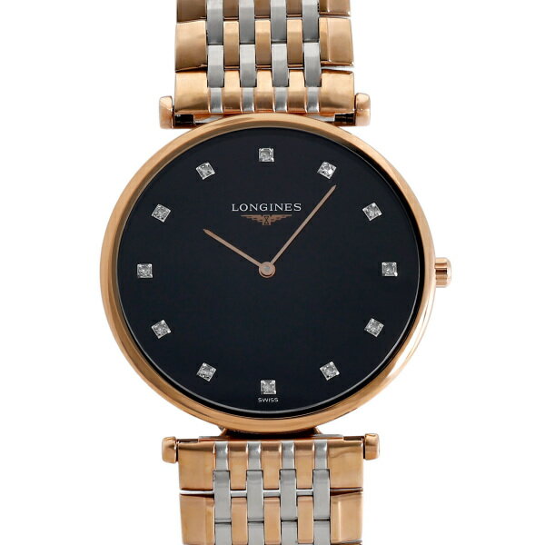 ロンジン LONGINES ラグランクラシック L4.709.1.57.7 ブラック文字盤 新品 腕時計 男女兼用