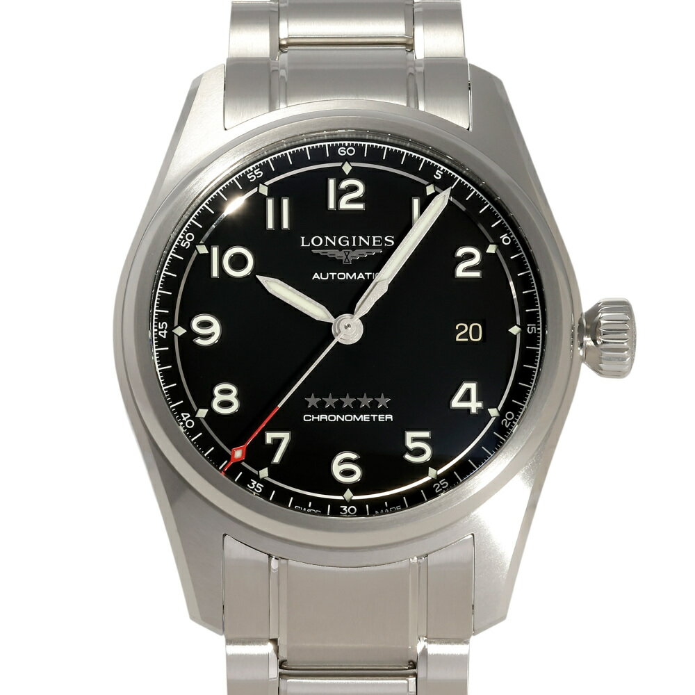 ロンジン LONGINES スピリット L3.810.4.53.9 ブラック文字盤 新品 腕時計 メンズ