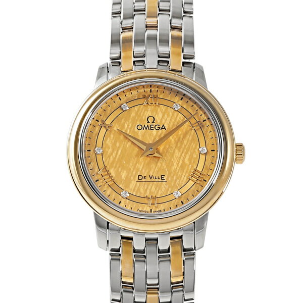 オメガ OMEGA デ・ヴィル プレステージ 424.20.27.60.58.004 シャンパン文字盤 新品 腕時計 レディース