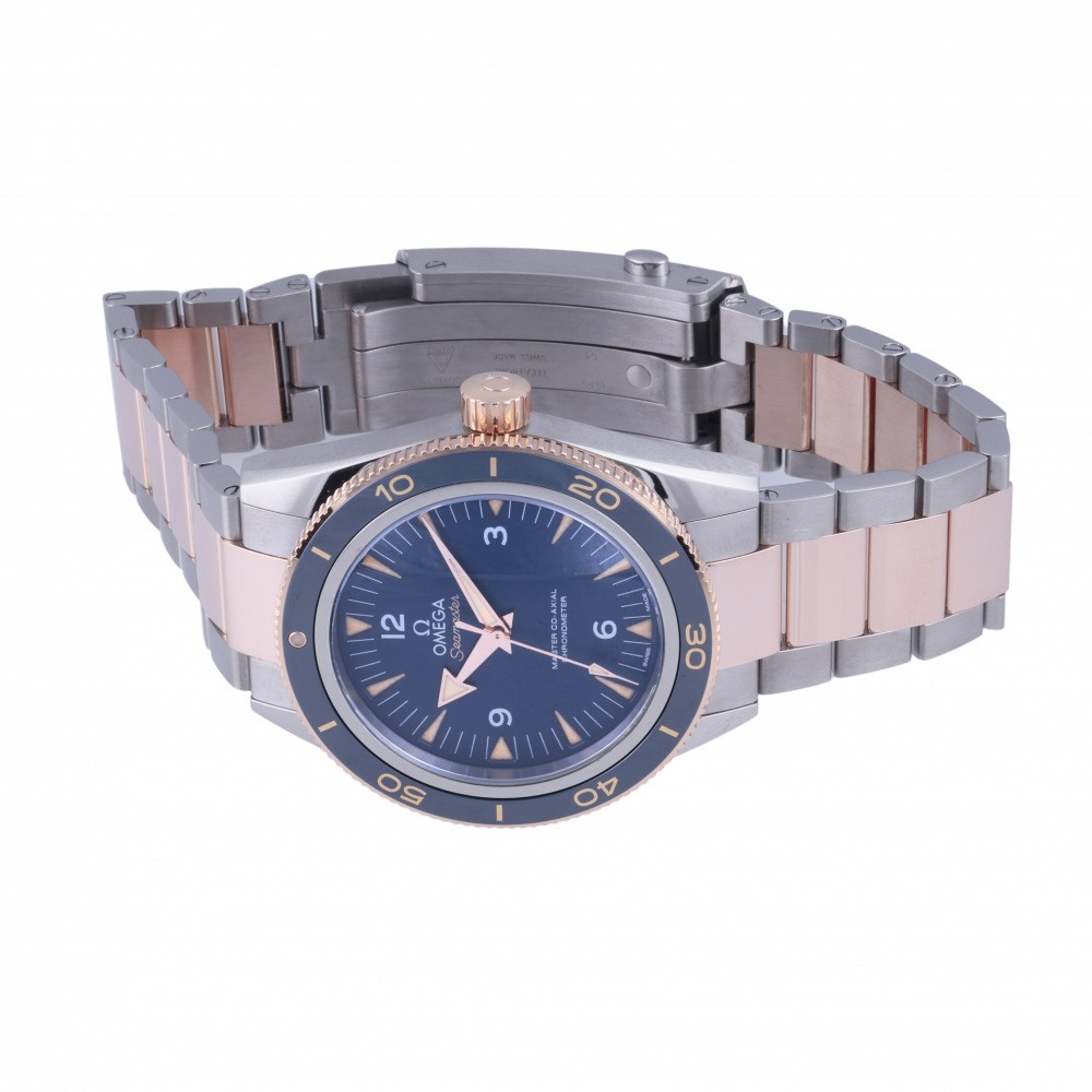 オメガ OMEGA シーマスター 300 マスター コーアクシャル クロノメーター 41MM 233.60.41.21.03.001 ブルー文字盤 中古 腕時計 メンズ