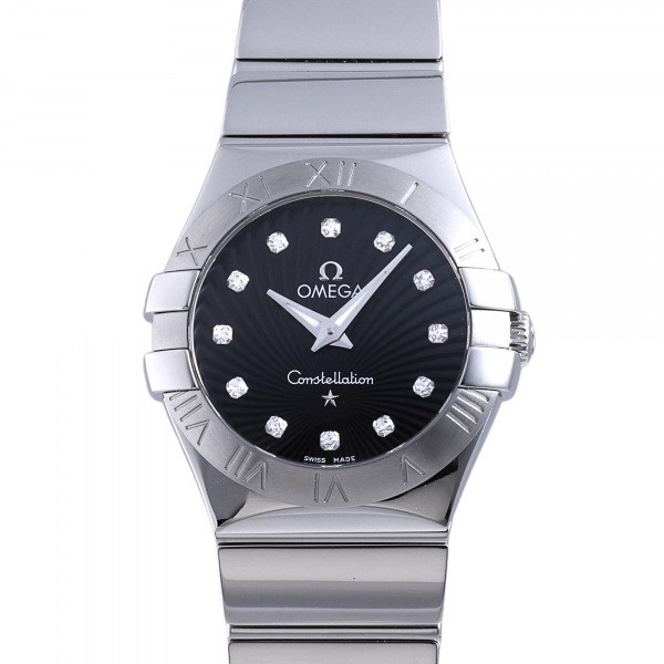 コンステレーション オメガ OMEGA コンステレーション クォーツ 27MM 123.10.27.60.51.002 ブラック文字盤 新品 腕時計 レディース