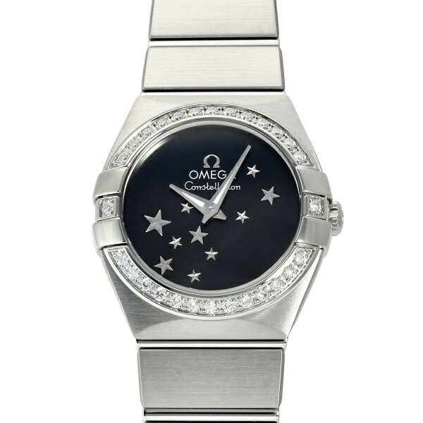 コンステレーション オメガ OMEGA コンステレーション クォーツ 24MM 123.15.24.60.01.001 ブラック文字盤 新品 腕時計 レディース