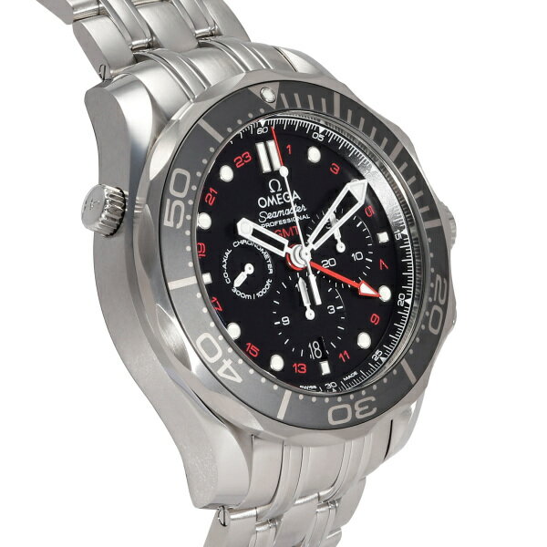 オメガ OMEGA シーマスター ダイバー 300M コーアクシャル クロノメーター GMT クロノグラフ 44MM 212.30.44.52.01.001 ブラック文字盤 新品 腕時計 メンズ