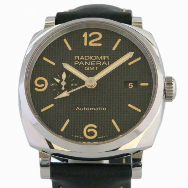 ラジオミール 腕時計（メンズ） パネライ PANERAI ラジオミール 1940 3デイズ GMT オートマティック アッチャイオ PAM00627 ブラック文字盤 新品 腕時計 メンズ