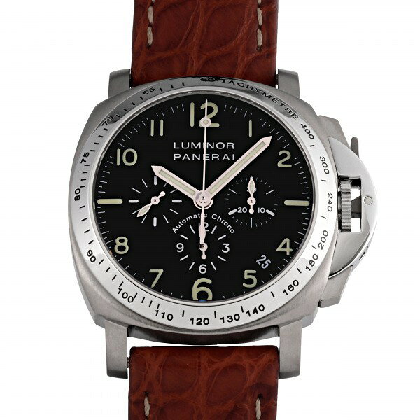 パネライ PANERAI ルミノール クロノグラフ PAM00074 ブラック文字盤 中古 腕時計  ...