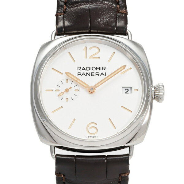 パネライ PANERAI ラジオミール クアランタ PAM01292 ホワイト文字盤 中古 腕時計 メンズ