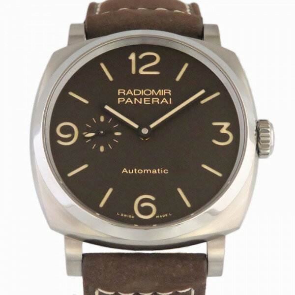 ラジオミール 腕時計（メンズ） パネライ PANERAI ラジオミール チタニオ 3デイズ PAM00619 ブラウン文字盤 新古品 腕時計 メンズ